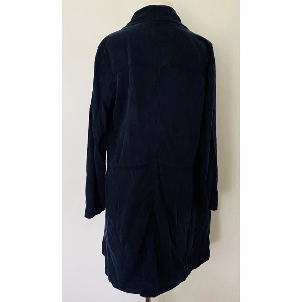 MAX Jeans Woman’s Drape Front Blue Tencel Lightweight Jacket. Medium - Picture 2 of 8
